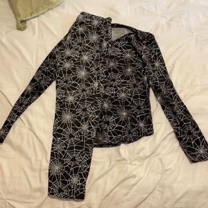 Spiderweb set shirt leggings leisure set large